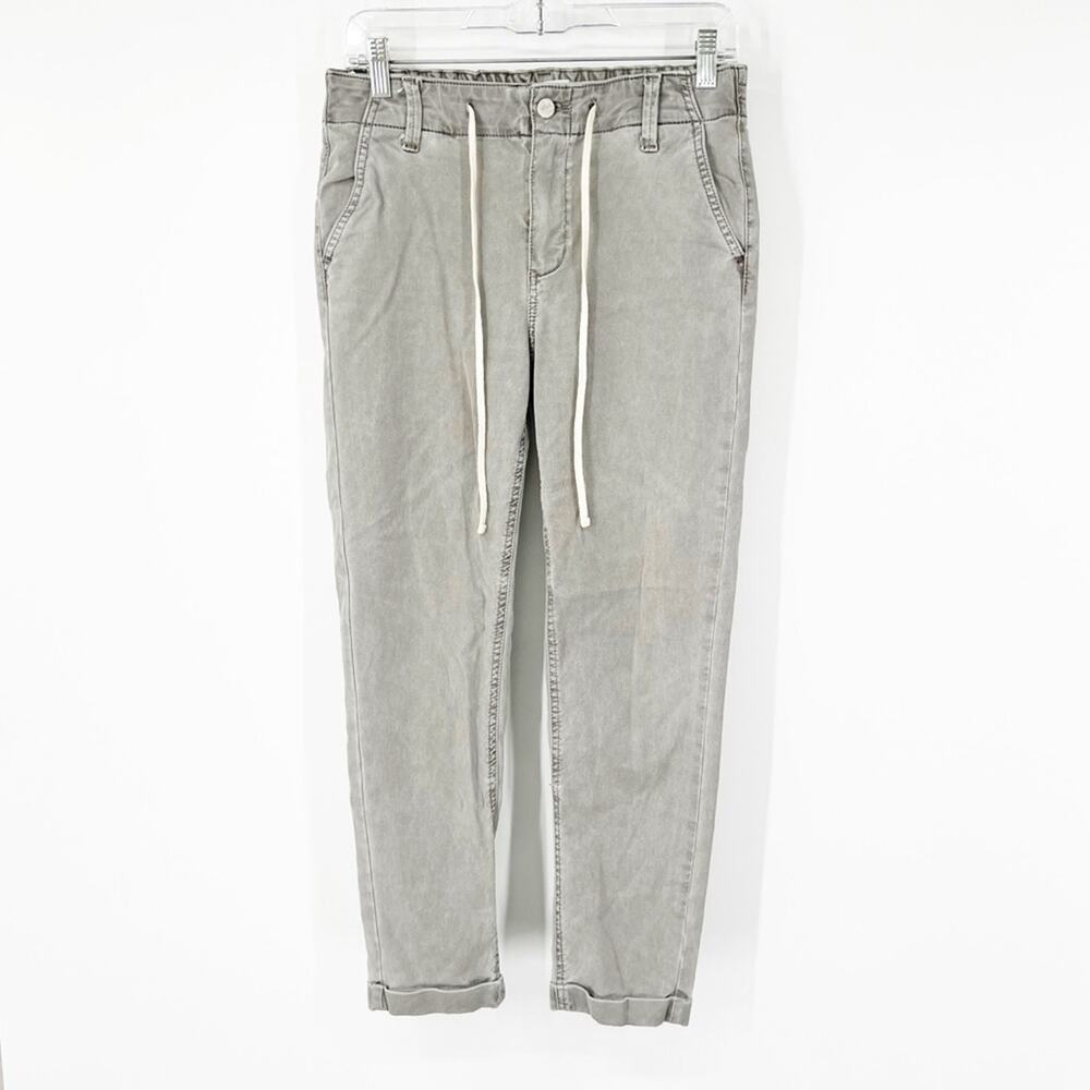 Paige Christy Drawstring High Waist Pants in Vintage Grey Cove
